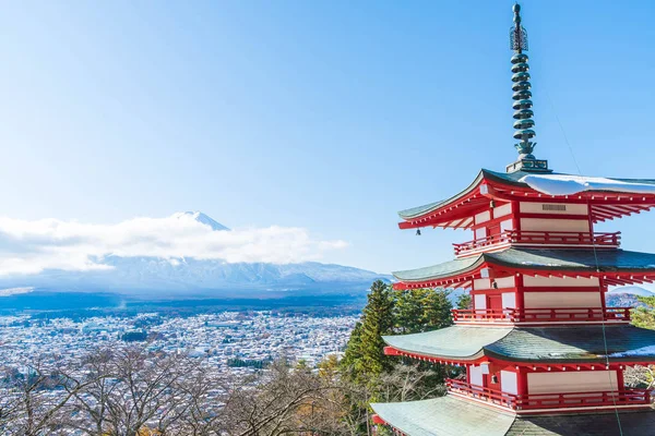 Mt. Fuji Chureito Pagoda Güz, Fujiyoshida ile.