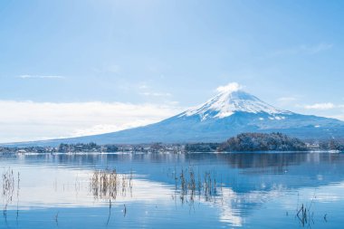 Dağ Fuji San Kawaguchiko Gölü.