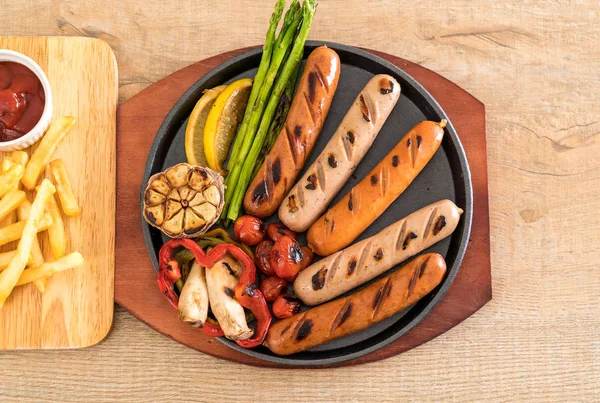 sebzeli ızgara sosis