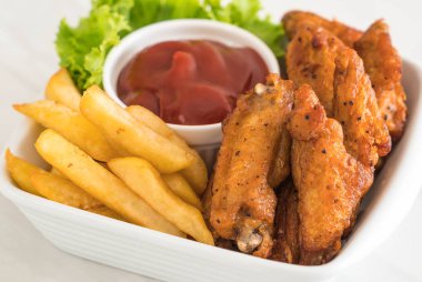 Kızarmış tavuk kanadı.