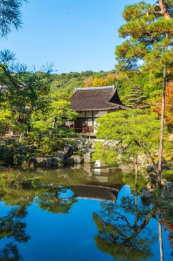 Gümüş Pavilion Ginkakuji Tapınağı'nda güzel mimari