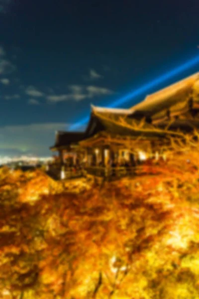 Abstract Blur Kiyomizu-dera temple and the large veranda, Kyoto, — Stock Photo, Image