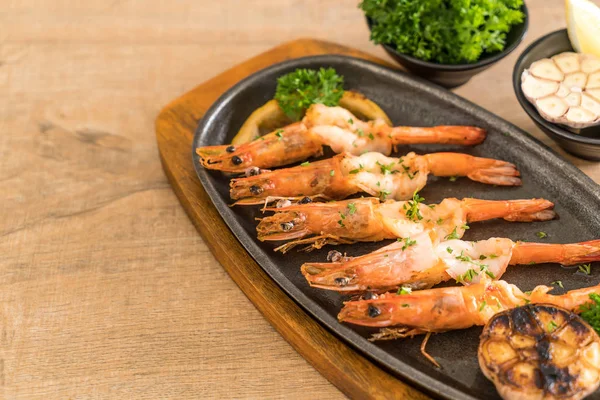 gebakken garnalen met knoflook 