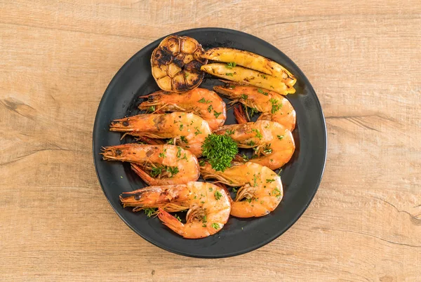 gebakken garnalen met knoflook 