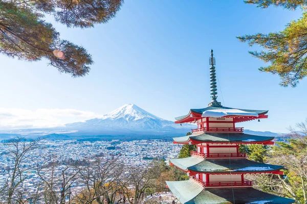 Mt. Fuji Chureito Pagoda Güz, Fujiyoshida ile.