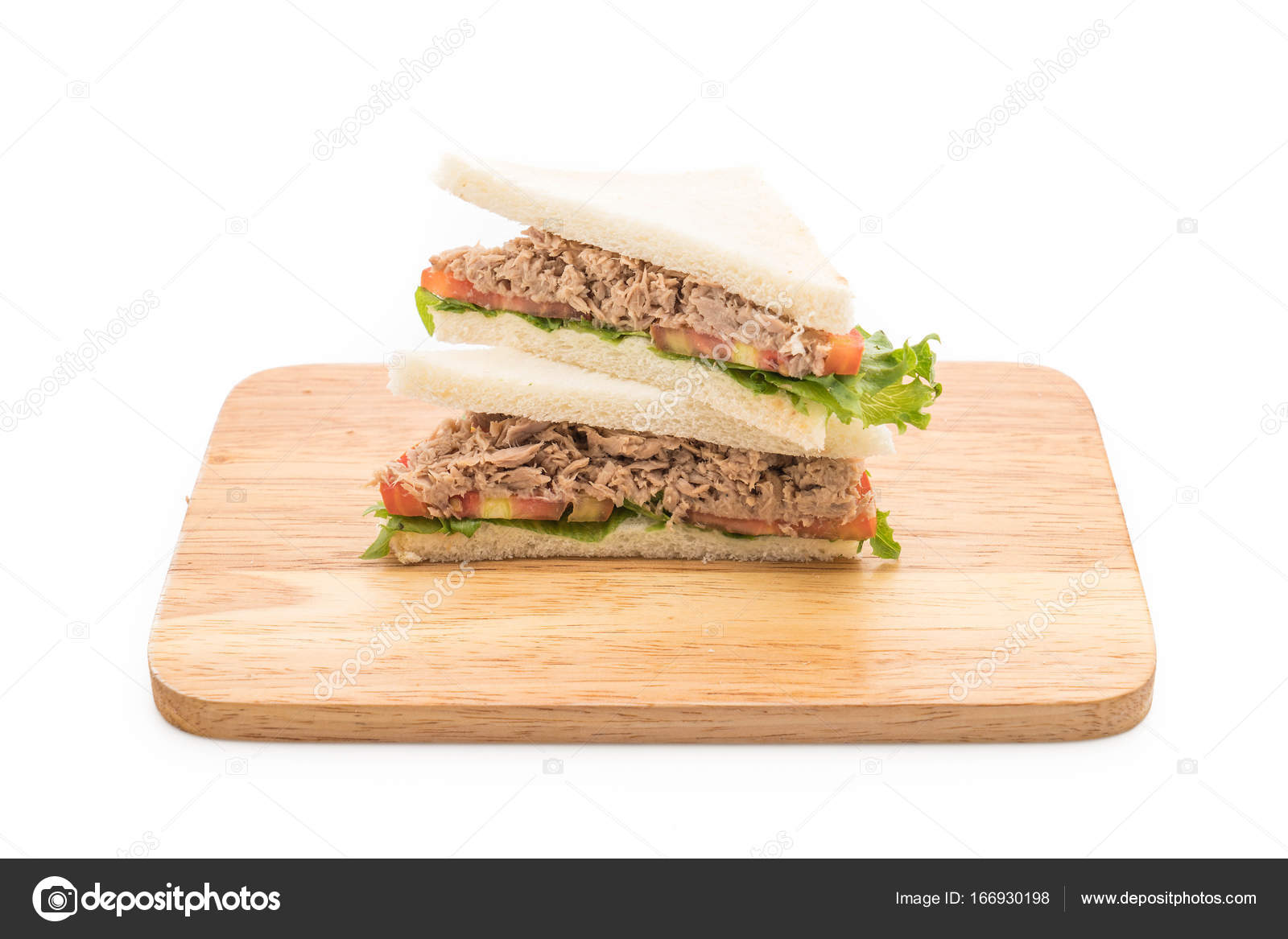 Tuna Sandwich On White Stock Photo Topntp 166930198