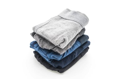 Beyaz arka plan üzerinde erkek iç giyim