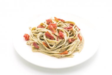 ıspanak fettuccini makarna pastırma ile