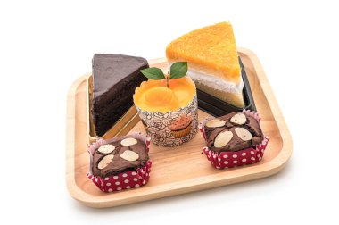 kek, turuncu fincan kek, altın konu pasta ve çikolata Şip Şak