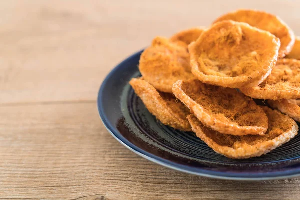 kurutulmuş rendelenmiş domuz etinin pirinç kraker