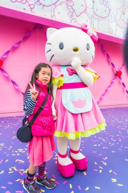 Osaka, Japonya - 21 Kasım 2016: temel tema park konumlar 