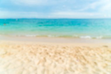 Bulanıklık güzel tropikal plaj ve deniz manzarası backgro