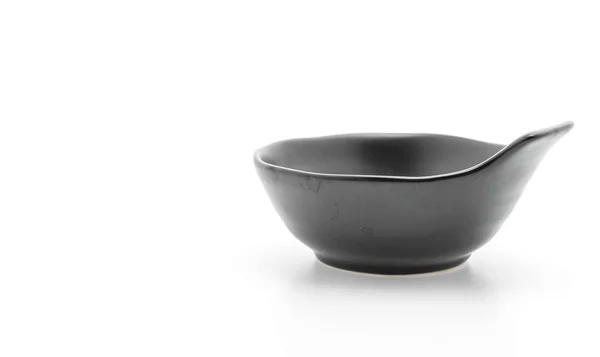 Black ceramic bowl — Stock Photo, Image