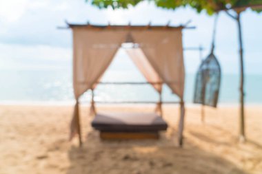 Sahilde güzel pavilion bulanıklık