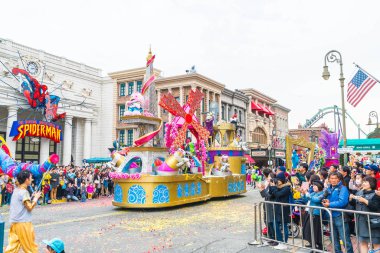 Osaka, Japonya - 21 Kasım 2016: Yeni festivale, yeniden doğmuş Parade, celeb