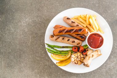 sebzeli ızgara sosis