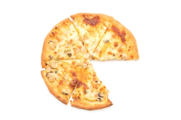 Kremowy pizza z pieczarkami — Zdjęcie stockowe
