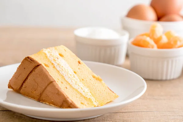 Orange chiffon cake — Stock Photo, Image