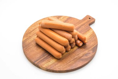 Beyaz arka plan üzerinde sosis mix