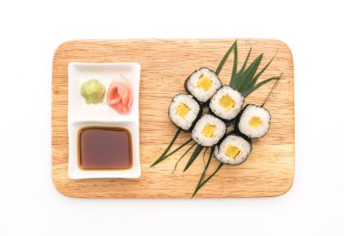 Turşu turp maki sushi-Japon gıda tarzı