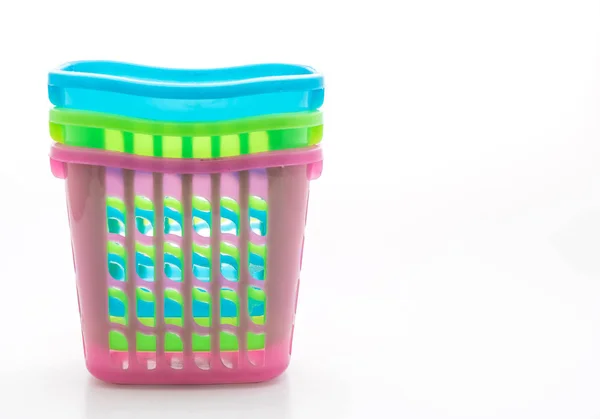 다채로운 플라스틱 바구니 — 스톡 사진