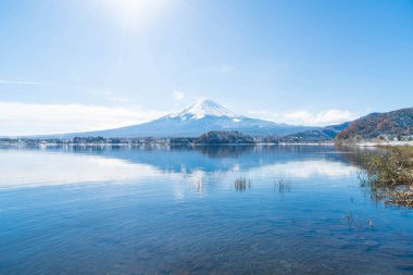 Dağ Fuji San Kawaguchiko Gölü.