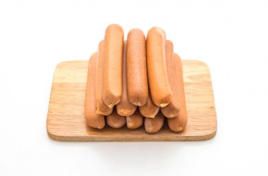 Beyaz arka plan üzerinde sosis mix