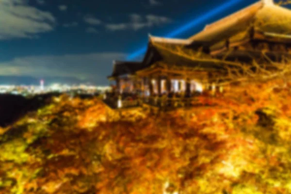 Abstraktní rozostření Kiyomizu-dera temple a velká veranda, Kjóto, — Stock fotografie