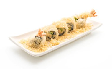 tempura karides suşi roll - Japon gıda tarzı