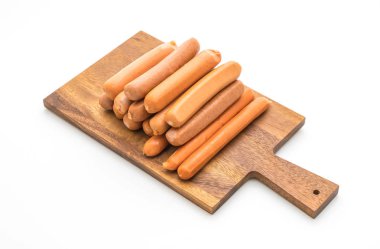 Beyaz arka plan üzerinde sosis mix