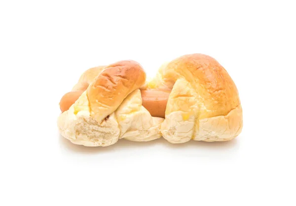 Chléb roll klobása — Stock fotografie
