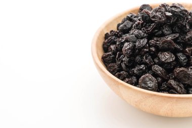 Beyaz üzerine siyah kuru üzüm