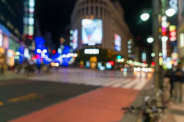 Yaya geçidi Shibuya kasaba, kalabalık insanlar bulanıklık