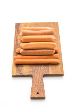 Beyaz arka plan üzerinde sosis mix