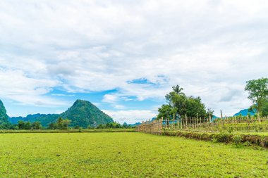  Vang Vieng alanlarda eski ev