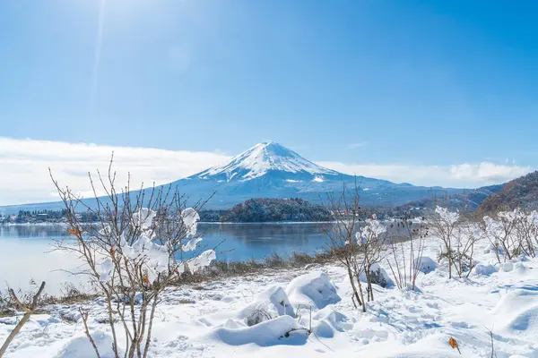 stock image Mountain Fuji San at  Kawaguchiko Lake.