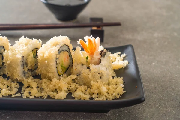 Tempura shrimp sushi roll — Stock Photo, Image