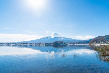Dağ Fuji San Kawaguchiko Gölü.