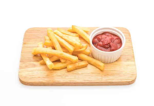 Французька картопля з томатним соусом, ізольовані — стокове фото