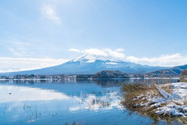 Dağ Fuji San Kawaguchiko Gölü.