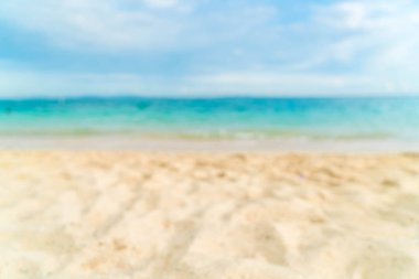 Bulanıklık güzel tropikal plaj ve deniz manzarası backgro