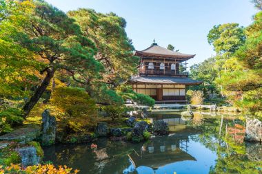 Gümüş Pavilion Ginkakuji Tapınağı'nda güzel mimari