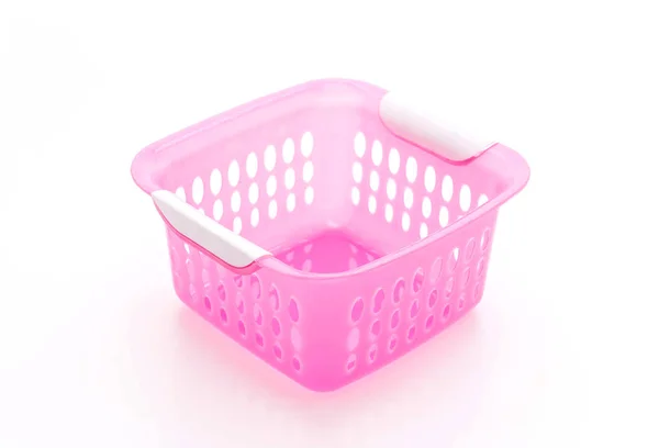 Rosa Plastikkorb — Stockfoto