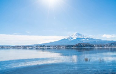 Dağ Fuji San Kawaguchiko Gölü.