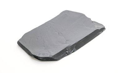 Beyaz arka plan üzerinde arduvaz levha