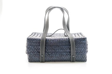 vintage çanta üzerinde beyaz izole 