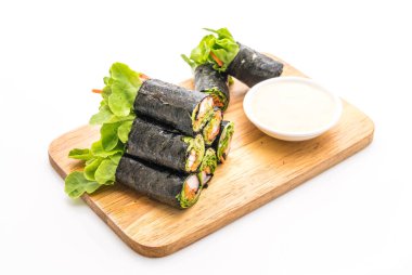 Yosun Salata rulo Yengeç sopa ile