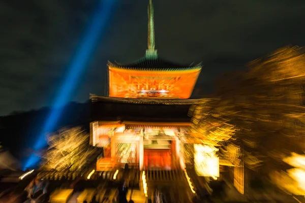Sfocatura astratta Tempio Kiyomizu-dera Kyoto, Giappone — Foto Stock
