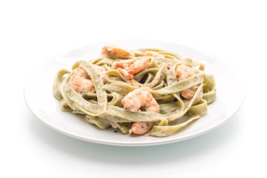 Karidesli ıspanak fettuccini makarna
