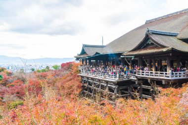 Kyoto, Sonbahar sezonu Kiyomizu veya Kiyomizu-dera Tapınağı.